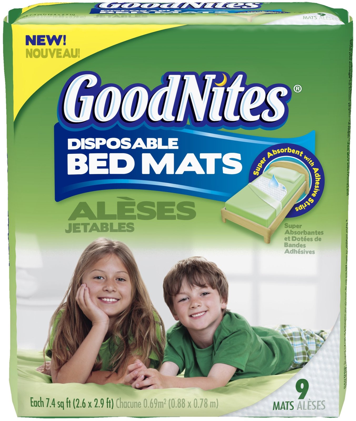 Goodnites bed mats