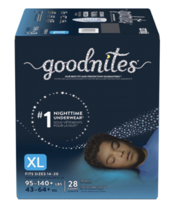 28 count case of GoodNites for boys